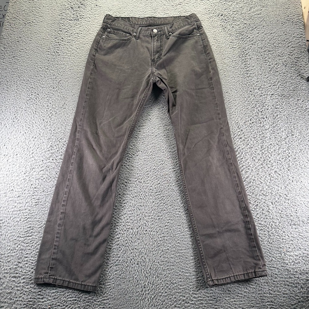 Levi's 514 Jeans Men 32x32 Brown Cotton Denim Straight Leg Workwear Faded Travel